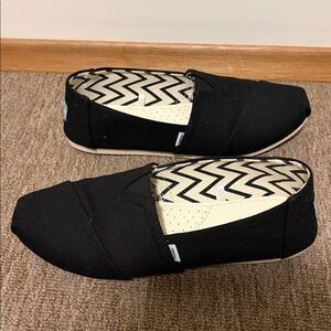 Toms Kids Black Slip-On Shoes